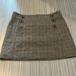 Plaid skirt with buttons from gap